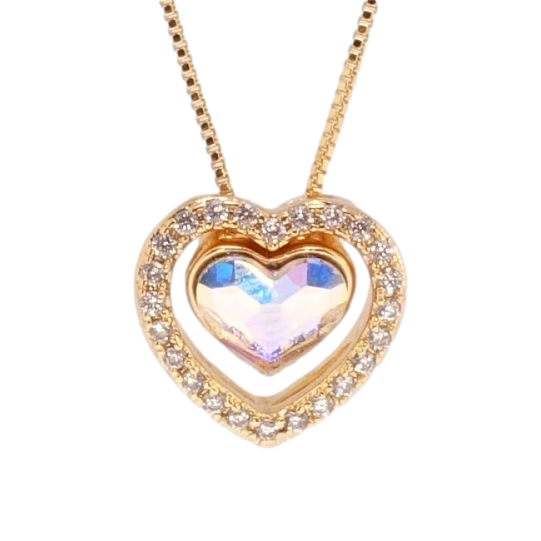 Кулон Xuping колір 18K з кр-ми Swarovski на ланцюжку Серце АВ в обрамленні кристалами дл. 40-45см х 1мм фото №17