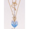 Кулон Xuping колір 18K з кр-ми Swarovski на ланцюжку Кристальне серце Ocean Delite дл. 40-45см х 2мм фото №2