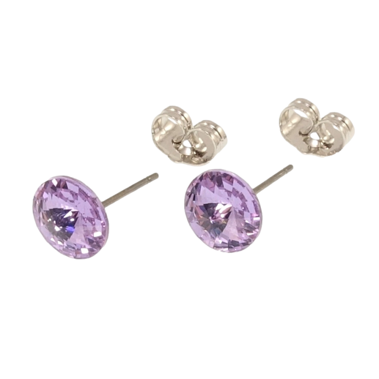 Сережки Xuping колір Родій з кристалами Swarovski пусети Кристали Tanzanite ø 8мм фото №7 Сережки Xuping колір Родій з кристалами Swarovski пусети Кристали Tanzanite ø 8мм фото №7