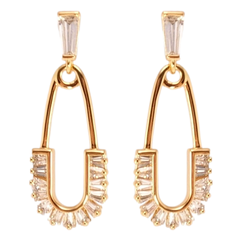 Серьги Xuping QQMM Позолота 18K пусеты Кристальные булавки фото №1