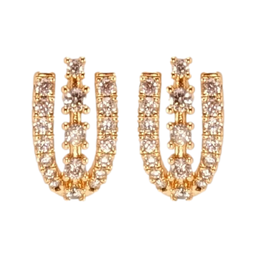 Серьги Xuping QQMM Позолота 18K пусеты Декоративный орнамент с инкрустацией фото №1