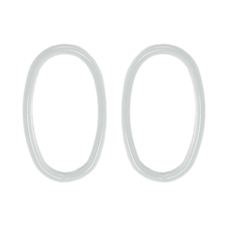 Сережки Xuping QQMM Родій пусети Овали з профарбуванням блакитною емаллю фото №1