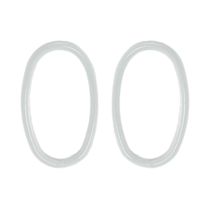 Сережки Xuping QQMM Родій пусети Овали з профарбуванням блакитною емаллю фото №1