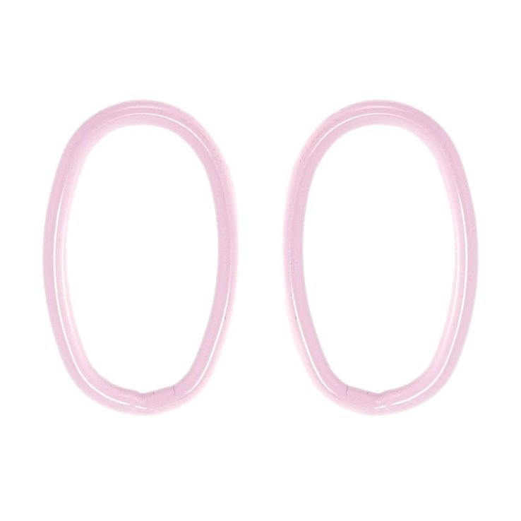 Серьги Xuping QQMM Родий пусеты Овалы с прокраской сиреневой эмалью фото №17