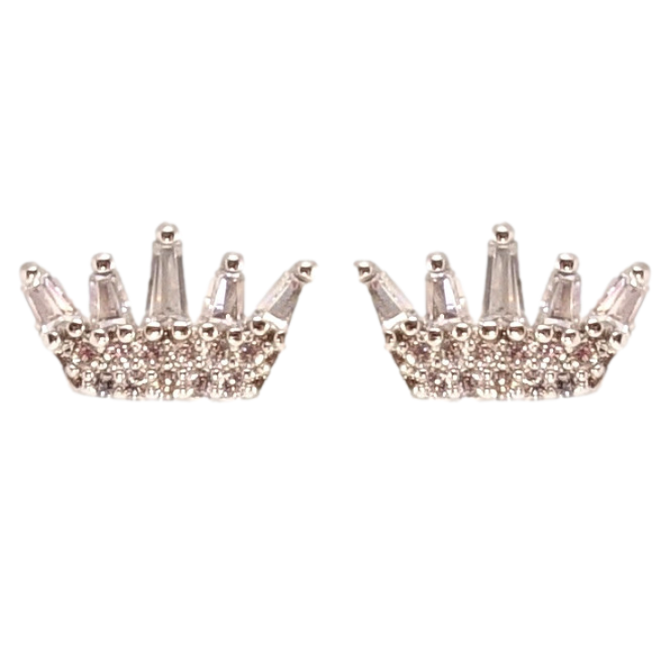 Серьги Xuping QQMM Родий пусеты Корона с цирконием фото №10