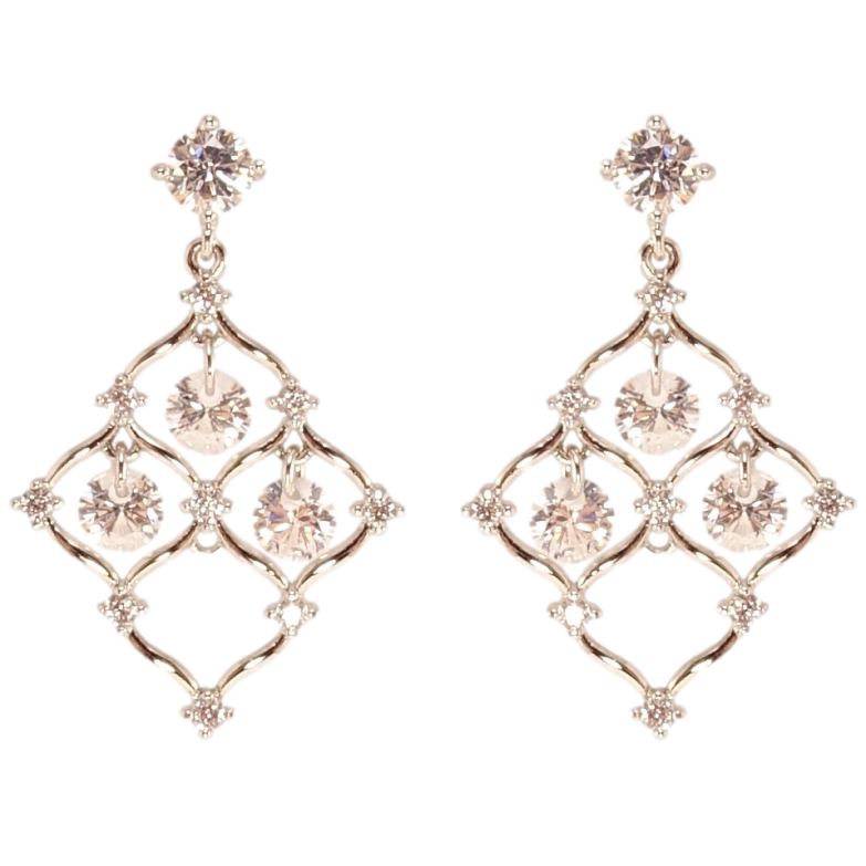 Серьги Xuping QQMM Родий пусеты Винтажные подвески с кристаллами фото №1