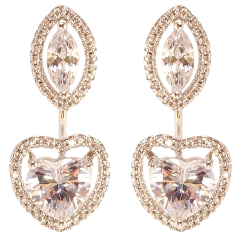 Сережки Xuping QQMM Родій пусети-джекети Романтизм фото №20