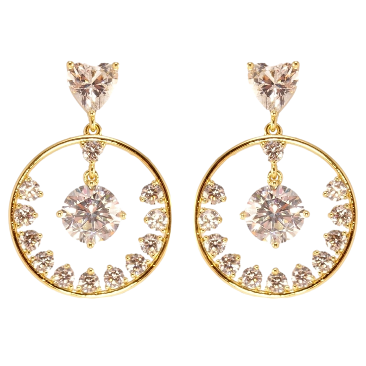 Серьги Xuping QQMM Позолота 14K пусеты Очарование фото №14