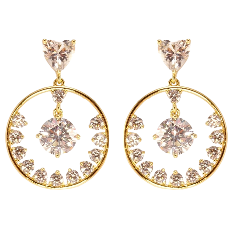 Серьги Xuping QQMM Позолота 14K пусеты Очарование фото №1