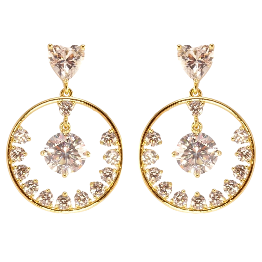 Серьги Xuping QQMM Позолота 14K пусеты Очарование фото №1