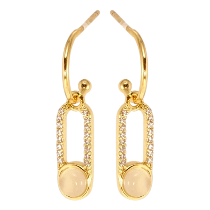 Сережки Xuping QQMM Позолота 14K пусети Булавки на дугах фото №1