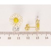 Сережки Xuping QQMM Позолота 14K пусети Ромашки з кристалами, фарбування фото №2
