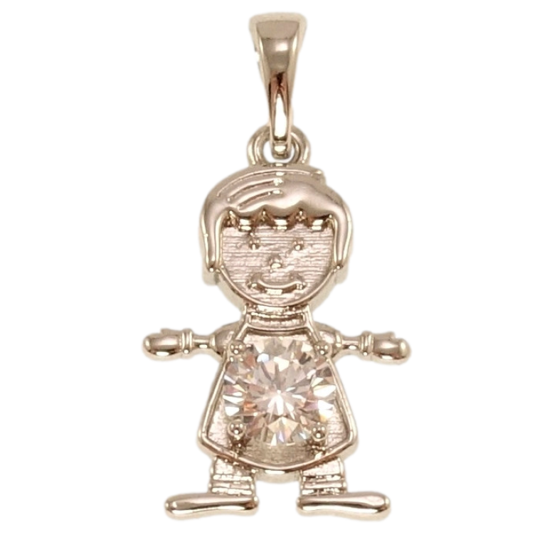 Кулон Xuping Родий Человечек с цирконием фото №1 Кулон Xuping Родий Человечек с цирконием фото №1