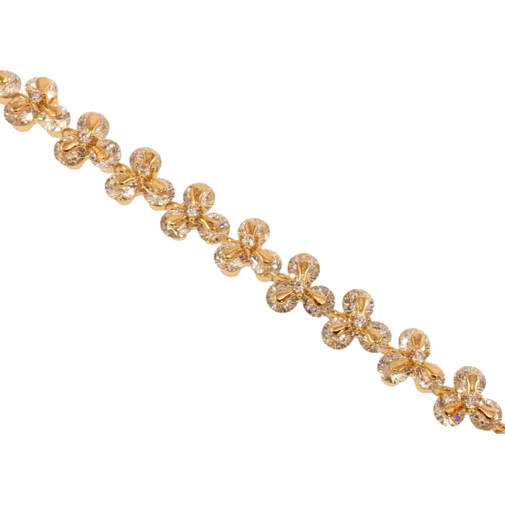 Браслет Xuping Позолота 18K Кристальні трилисники довжина з дод. замком 16,18см х 7мм фото №8 Браслет Xuping Позолота 18K Кристальні трилисники довжина з дод. замком 16,18см х 7мм фото №8