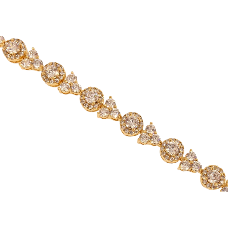 Браслет Xuping Позолота 18K Кристальная изящность длина с доп.замком 17,19см х 7мм фото №18