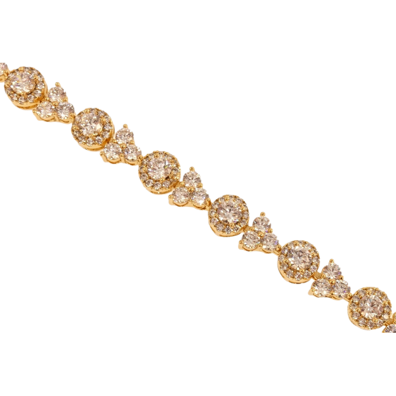 Браслет Xuping Позолота 18K Кристальна витонченість довжина з дод. замком 17,19см х 7мм фото №1