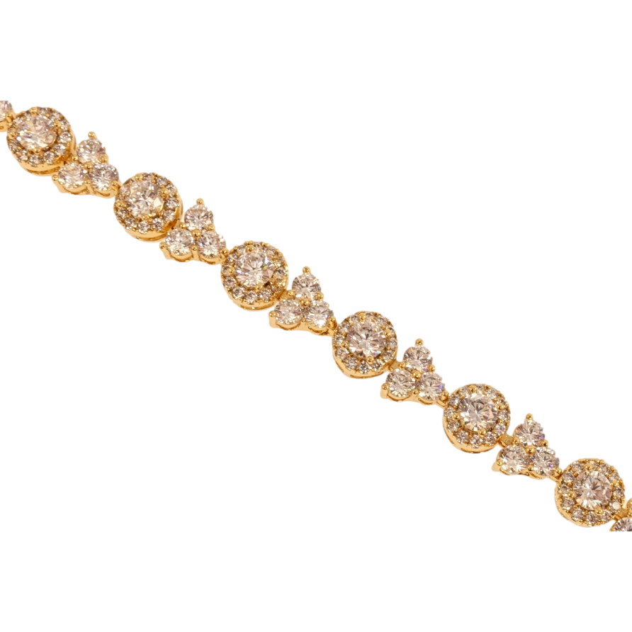 Браслет Xuping Позолота 18K Кристальна витонченість довжина з дод. замком 17,19см х 7мм фото №1