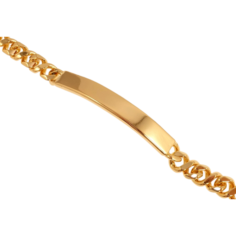 Браслет Xuping Позолота 18K Плетение восьмерка с вставкой пластина длина 19.5см х 7мм фото №1