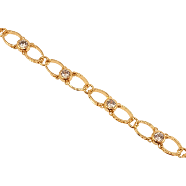 Браслет Xuping Позолота 18K Декоративне плетіння із кристалами довжина з дод. ланцюжком 17-20,5см х 7мм фото №18 Браслет Xuping Позолота 18K Декоративне плетіння із кристалами довжина з дод. ланцюжком 17-20,5см х 7мм фото №18