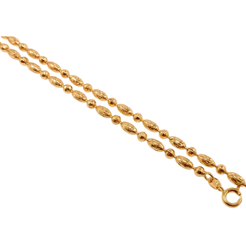 Цепочка Xuping Позолота 18K Плетение Перлина декоративная размер 49см х 3мм фото №1