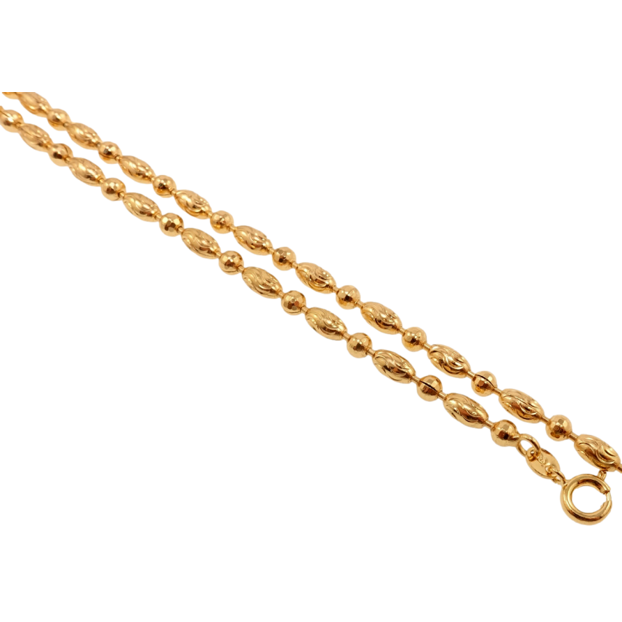 Цепочка Xuping Позолота 18K Плетение Перлина декоративная размер 49см х 3мм фото №1