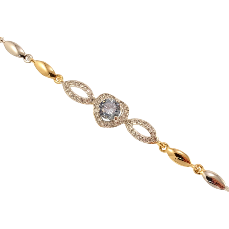 Браслет Xuping Позолота + Родій Романтизм довжина 18.5см х 4мм фото №6 Браслет Xuping Позолота + Родій Романтизм довжина 18.5см х 4мм фото №6