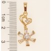 Кулон Xuping Позолота 18K Сердечко с кристальной звездочкой фото №2