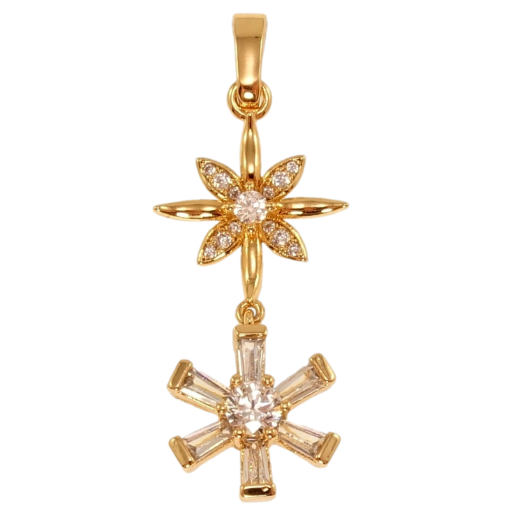 Кулон Xuping Позолота 18K Кристальні зірочки фото №9