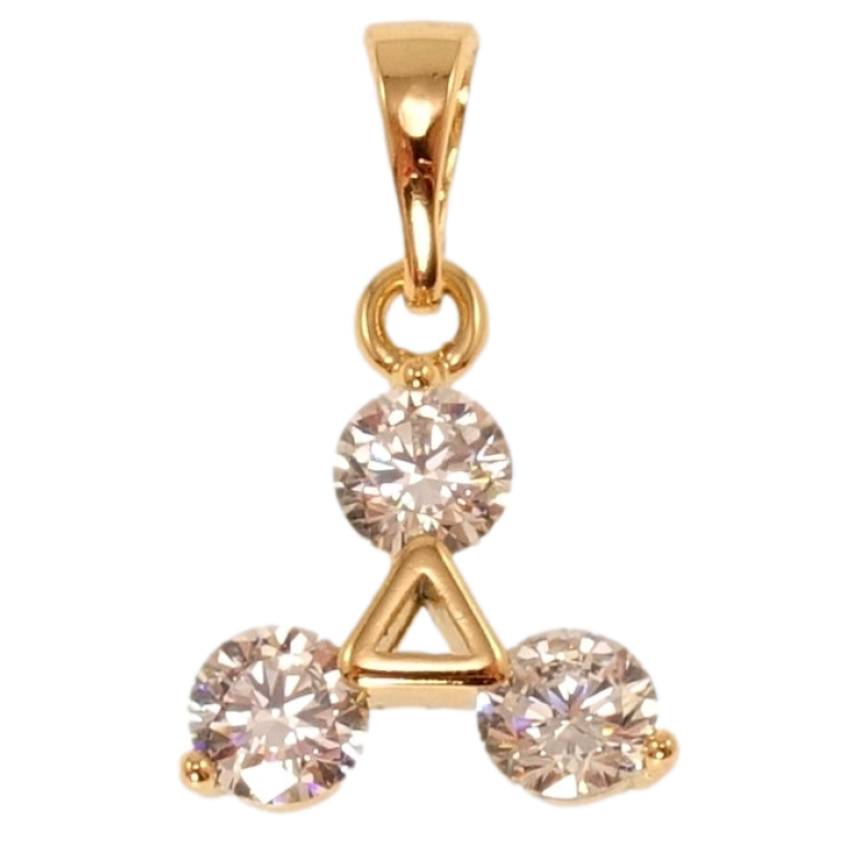 Кулон Xuping Позолота 18K Трикутник із кристалами фото №8 Кулон Xuping Позолота 18K Трикутник із кристалами фото №8