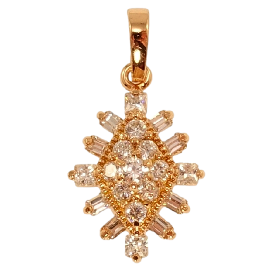 Кулон Xuping Позолота 18K Променистий ромб із цирконієм фото №1