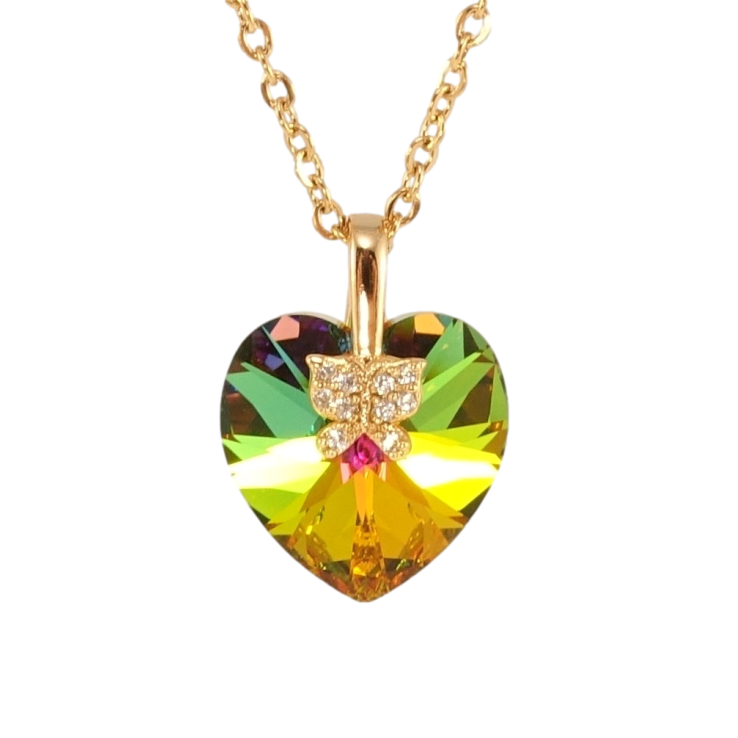 Кулон Xuping колір 18K з кр-ми Swarovski на ланцюжку Кристальне серце Vitrail Medium довжина 40-45см х фото №25