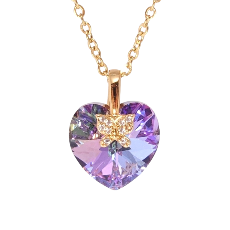 Кулон Xuping колір 18K з кр-ми Swarovski на ланцюжку Кристальне серце Paradise Shine довжина 40-45см х фото №11