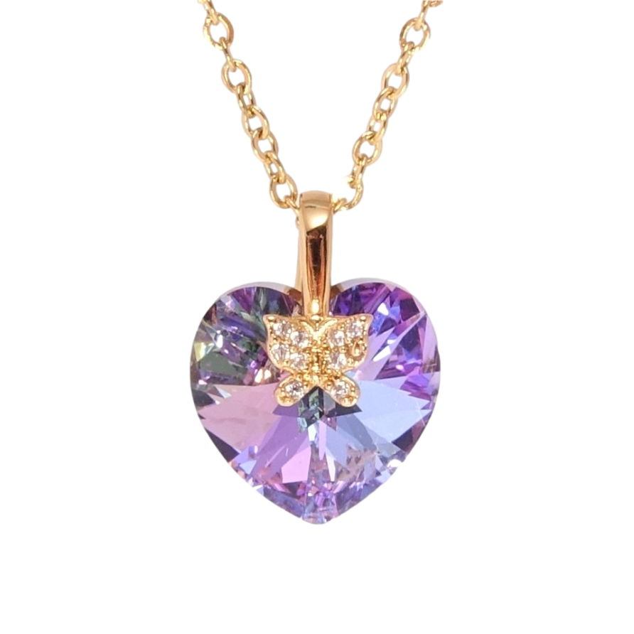 Кулон Xuping колір 18K з кр-ми Swarovski на ланцюжку Кристальне серце Paradise Shine довжина 40-45см х фото №1