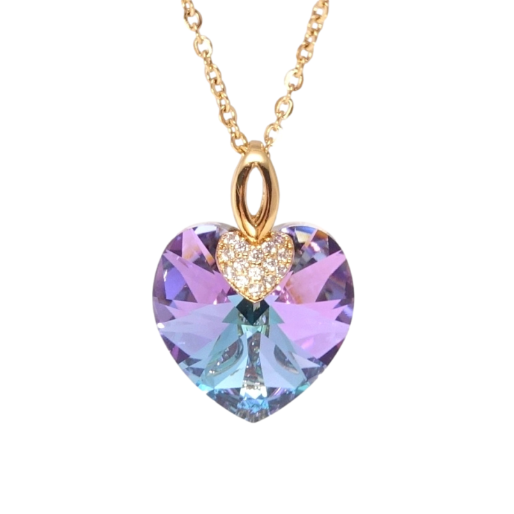 Кулон Xuping колір 18K з кр-ми Swarovski на ланцюжку Кристальне серце Paradise Shine довжина 40-45см х фото №12 Кулон Xuping колір 18K з кр-ми Swarovski на ланцюжку Кристальне серце Paradise Shine довжина 40-45см х фото №12