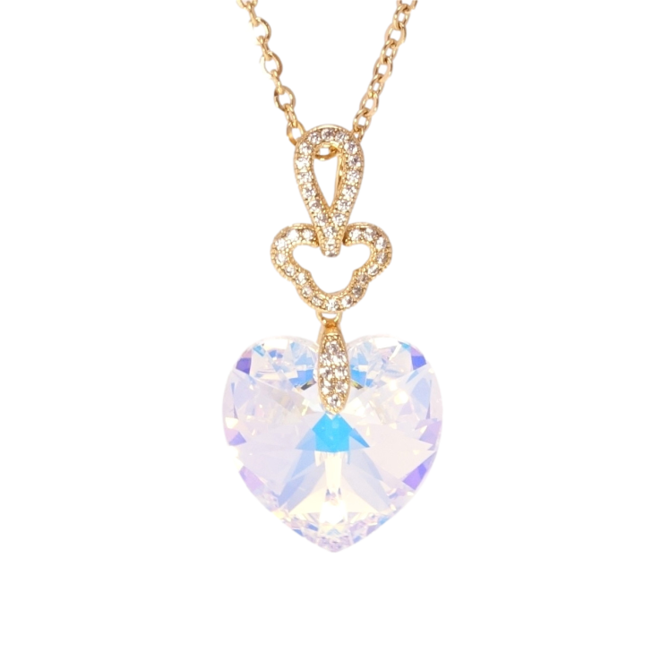 Кулон Xuping колір 18K з кр-ми Swarovski на ланцюжку Серце Shimmer довжина 40-45см х 2см фото №22
