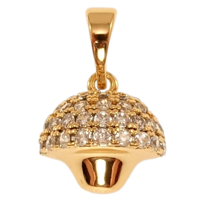Кулон Xuping Позолота 18K Грибок із цирконієм фото №2 Кулон Xuping Позолота 18K Грибок із цирконієм фото №2