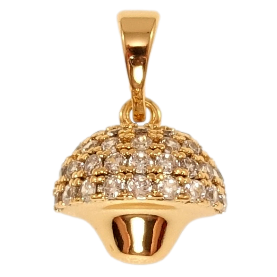 Кулон Xuping Позолота 18K Грибок із цирконієм фото №1 Кулон Xuping Позолота 18K Грибок із цирконієм фото №1