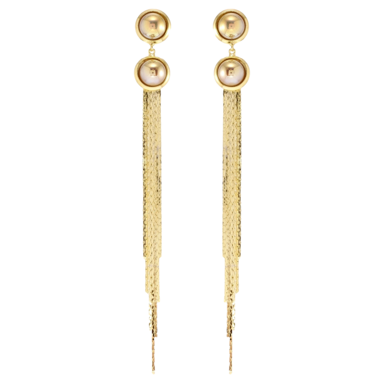 Серьги Xuping QQMM Позолота 14K пусеты Элегантные подвески из цепочек фото №1