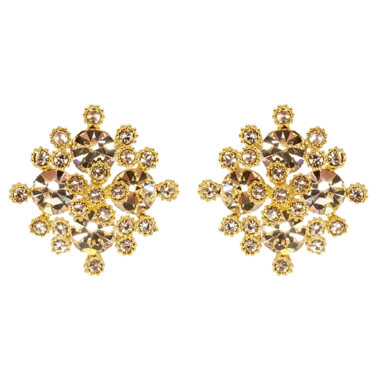 Сережки Xuping QQMM Позолота 14K пусети Розсип цирконію фото №15