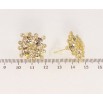 Сережки Xuping QQMM Позолота 14K пусети Розсип цирконію фото №2