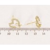 Сережки Xuping QQMM Позолота 14K пусети Сердечки з цирконієм та перлами фото №2
