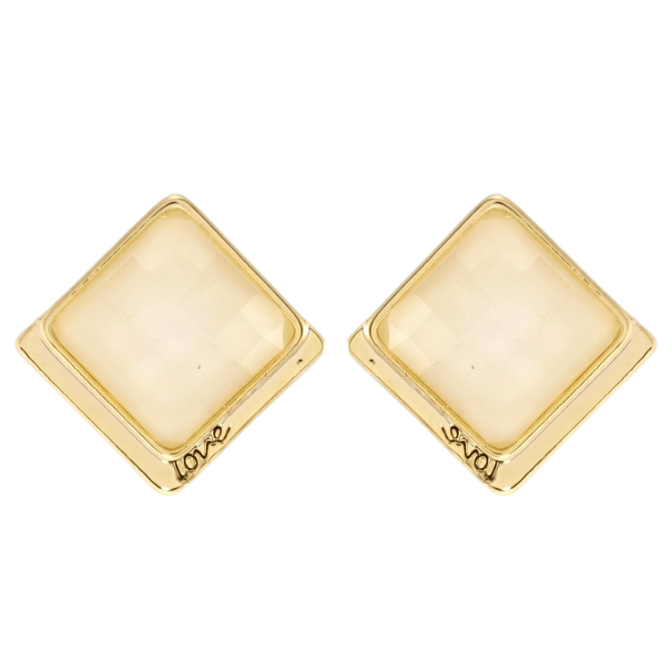 Сережки Xuping QQMM Позолота 14K пусети Ромби Love 17х17мм фото №9