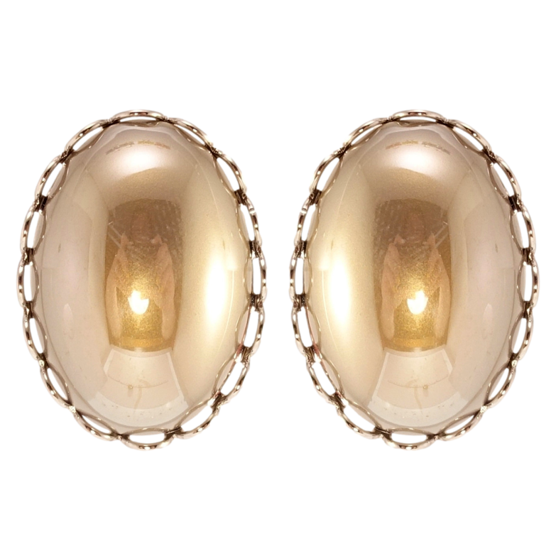 Серьги Xuping QQMM Родий пусеты Декоративные зеркальные овалы 26х19мм фото №1