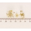 Сережки Xuping QQMM Позолота 14K пусети Сніжинки з цирконієм та перлами фото №2
