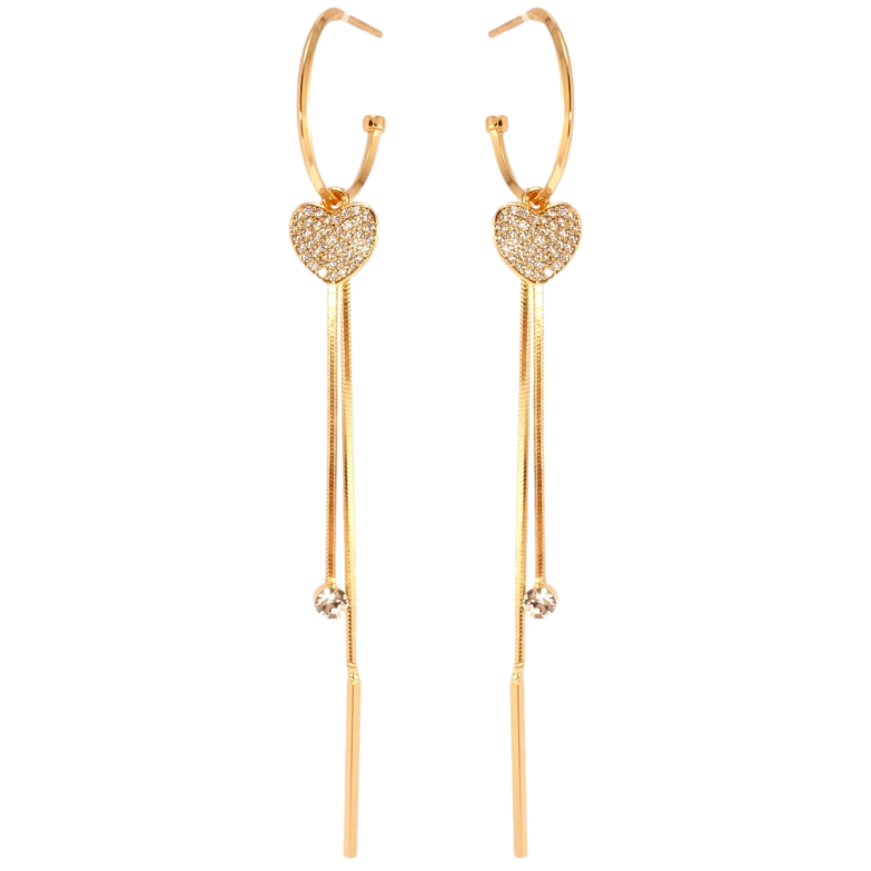 Серьги Xuping QQMM Позолота 18K пусеты Романтические подвески фото №1