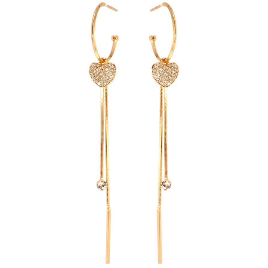 Сережки Xuping QQMM Позолота 18K пусети Романтичні підвіски фото №1