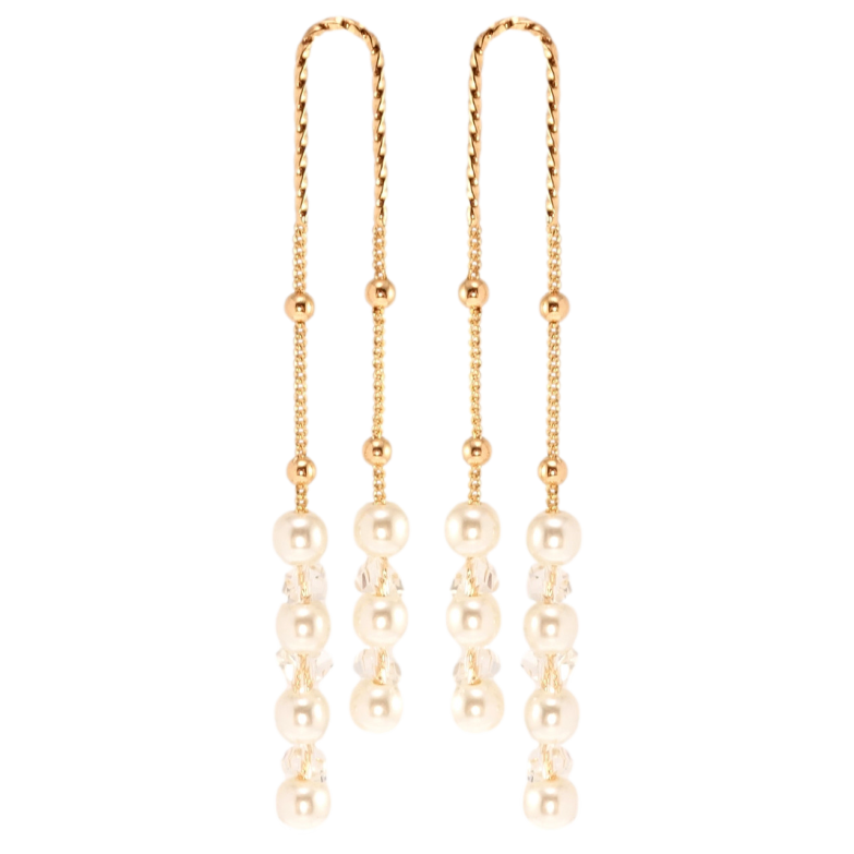 Серьги Xuping QQMM Позолота 18K пусеты Декоративные подвески с жемчужинами на фото №1