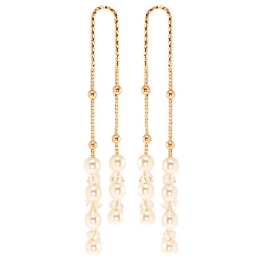 Серьги Xuping QQMM Позолота 18K пусеты Декоративные подвески с жемчужинами на фото №1