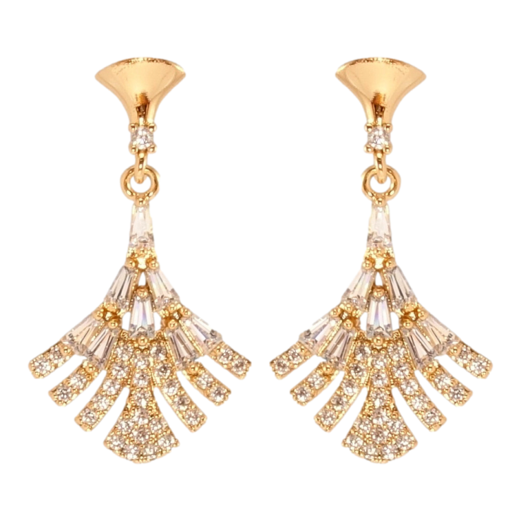 Сережки Xuping QQMM Позолота 18K пусети Скарби цариці фото №8