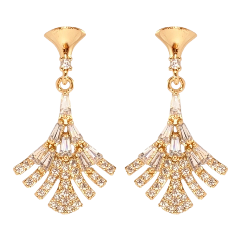 Сережки Xuping QQMM Позолота 18K пусети Скарби цариці фото №1